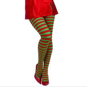 Sexy Fun Red & Green Warm Thigh High Socks Warm Wool Over the Knee New Christmas